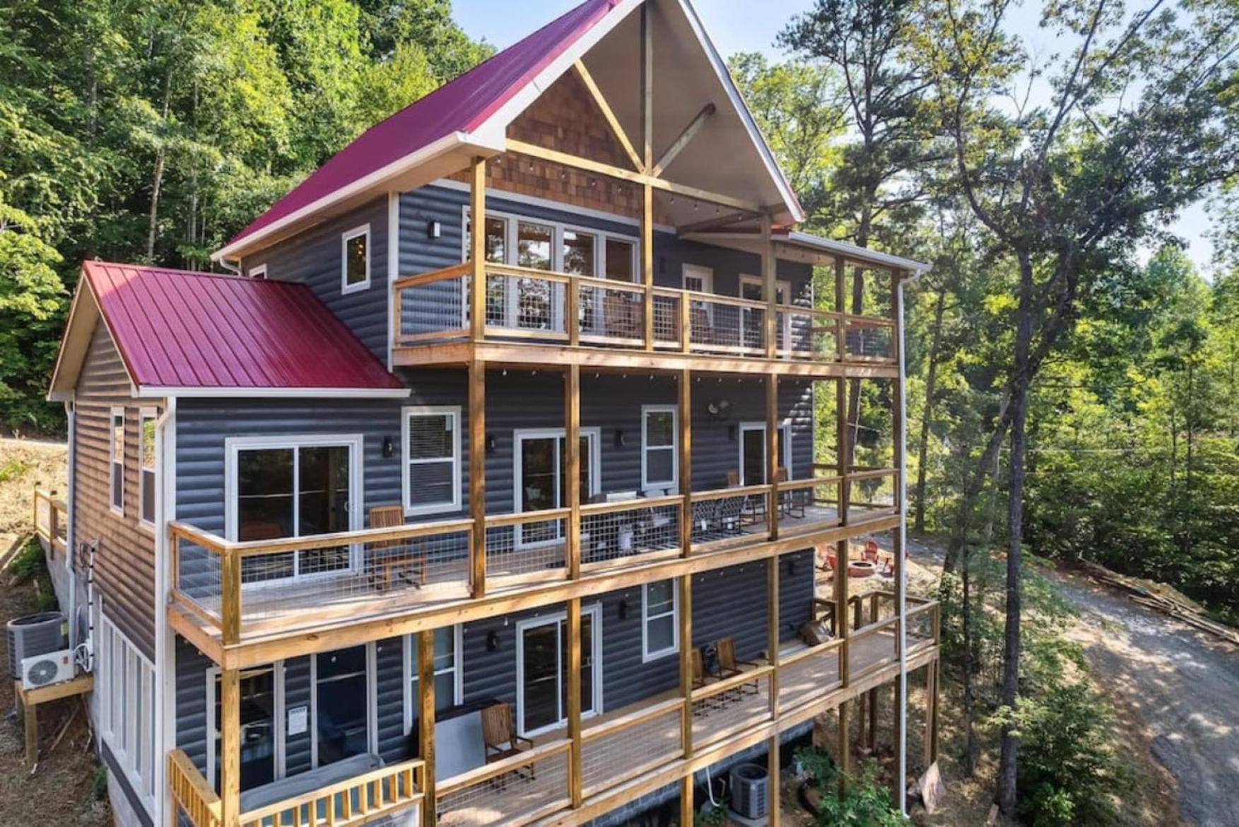 Tranquil Mountain Getaway By Ghosal Luxury Lodging Gatlinburg Exterior foto