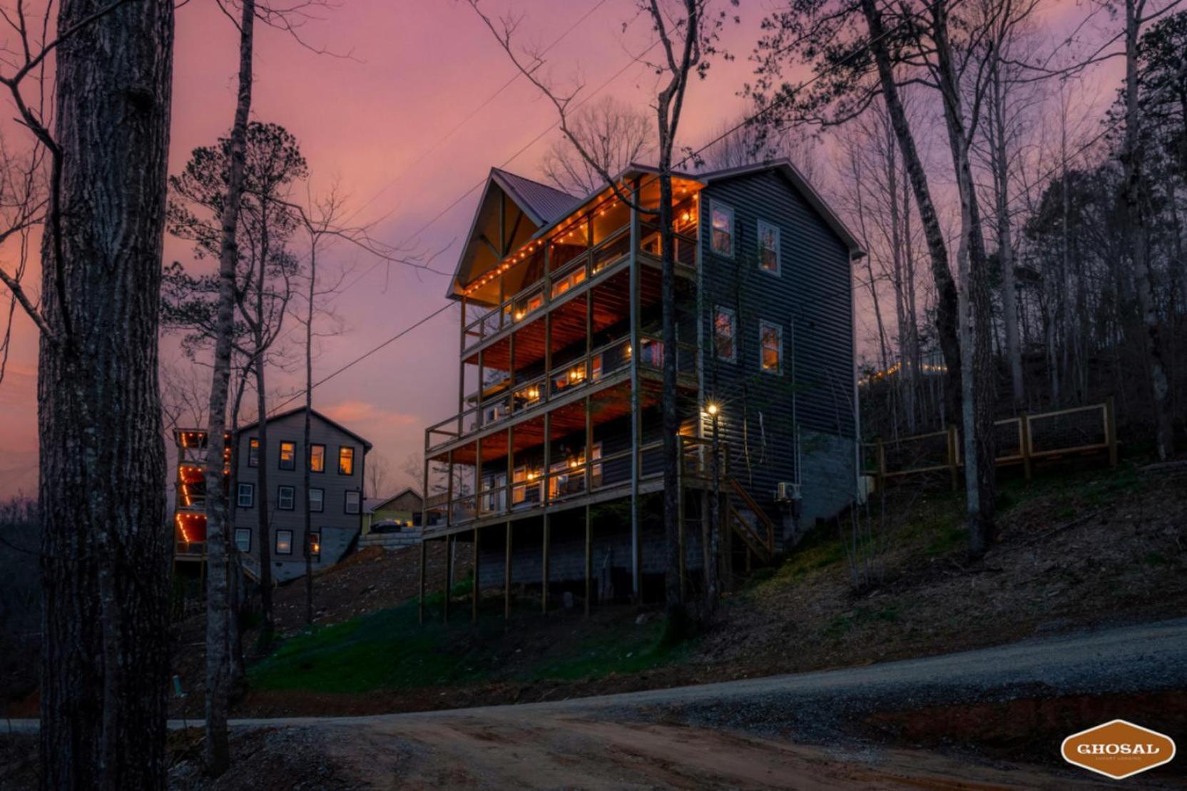 Tranquil Mountain Getaway By Ghosal Luxury Lodging Gatlinburg Exterior foto